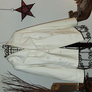Old Navy White peacoat size small